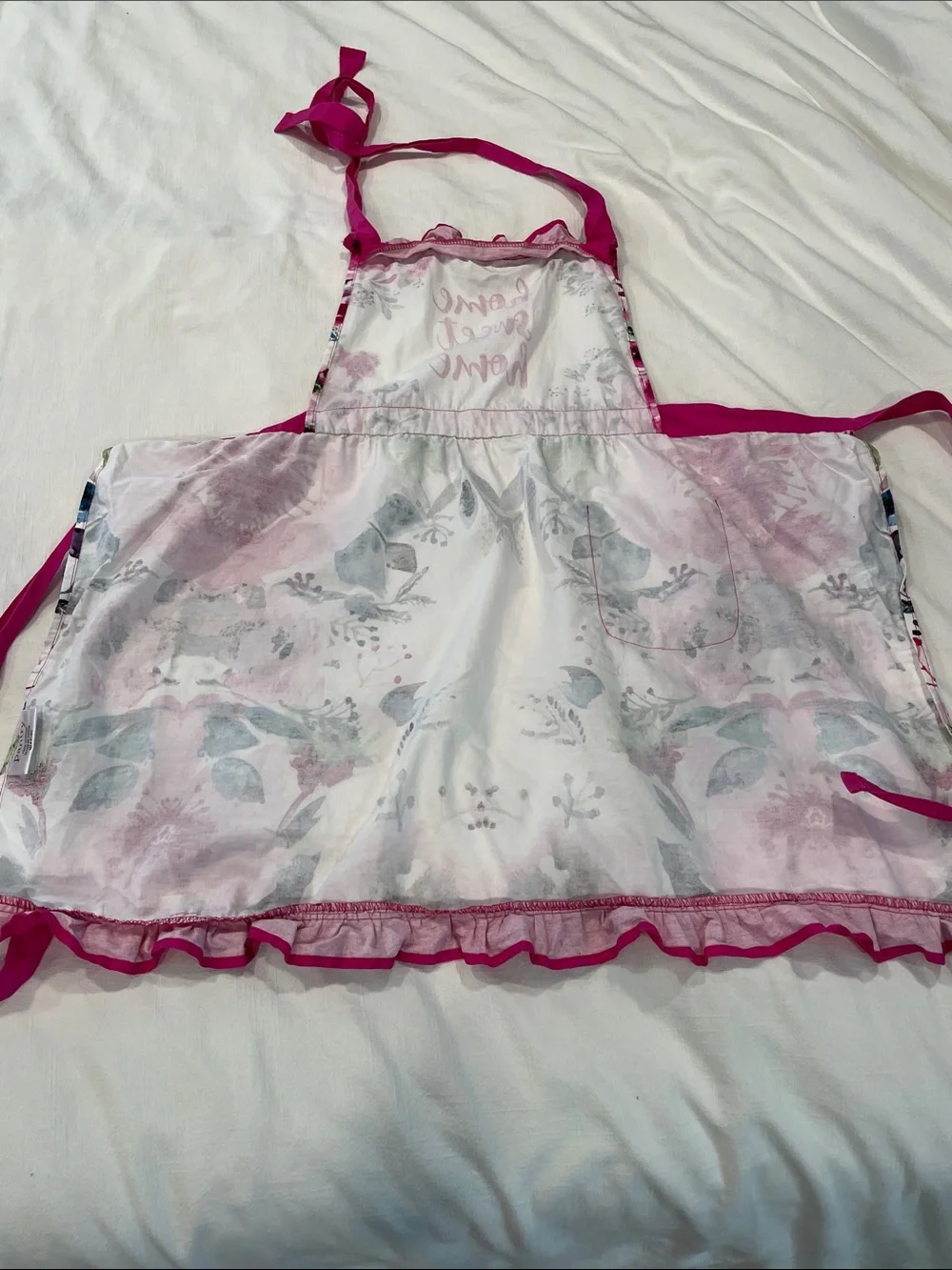 Home Sweet Home Floral Pink Kitchen Apron